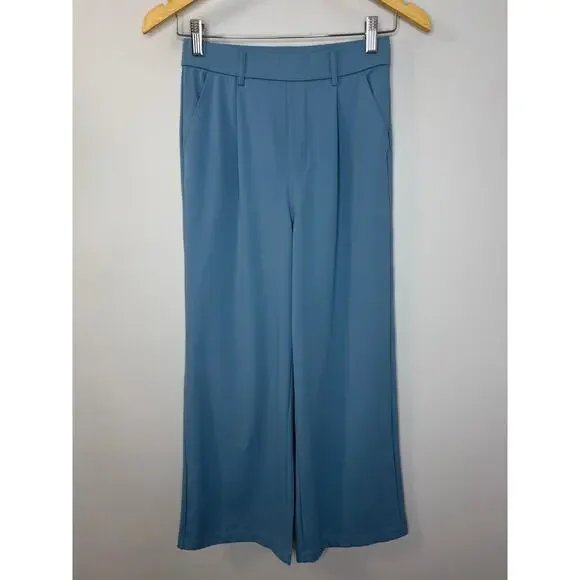 Halara Flex DayStretch High Waisted Pocket Work Flare Pants Light Azure XSP New - Picture 2 of 11